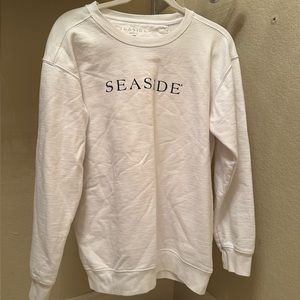 White Womens Size Medium Seaside Sweathsirt